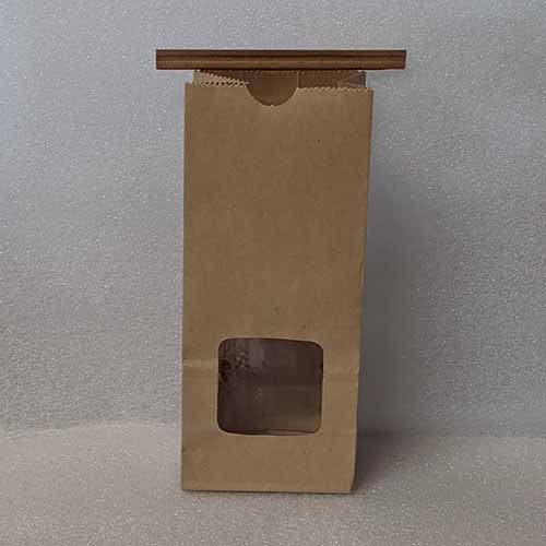 1/2 lb Kraft Window Bags for Roasted Coffee