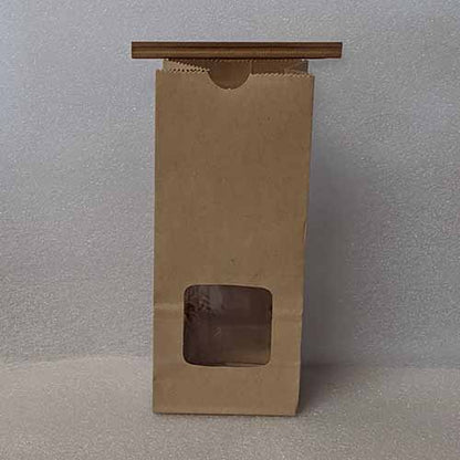1/2 lb Kraft Window Bags for Roasted Coffee
